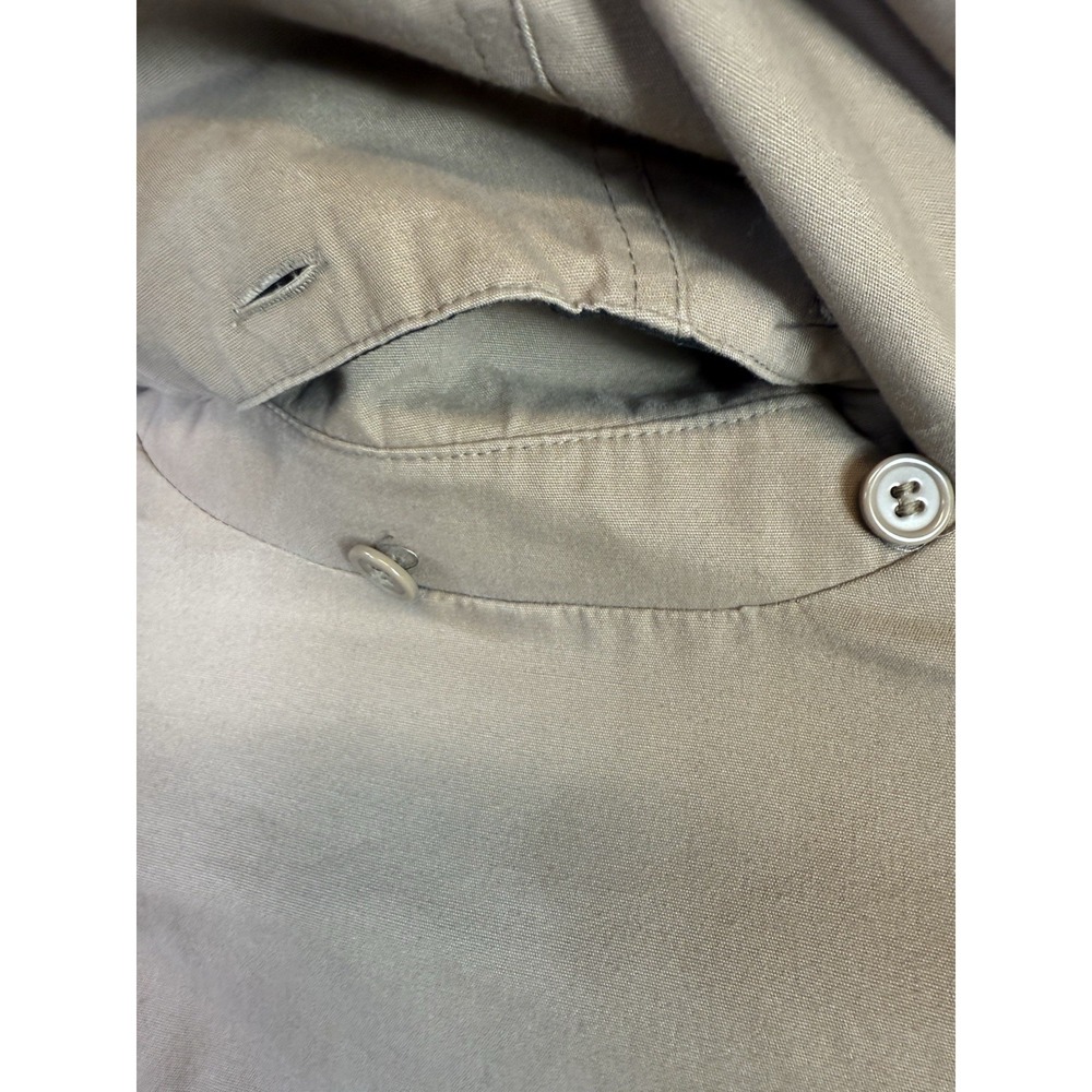 London Fog Limited Edition Jacket Womens M Tan Khaki Hooded Full Zip Coat Button - Picture 9 of 9